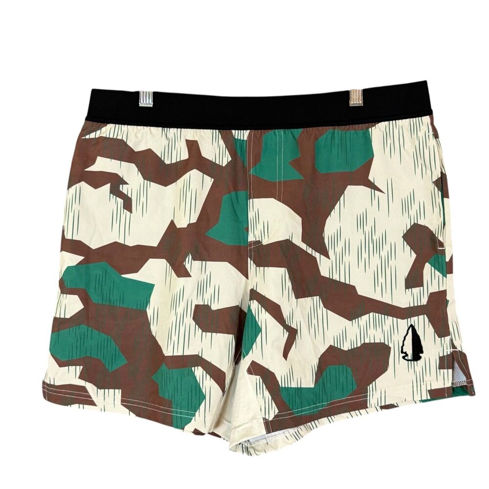 TACHUNTFISH Shorts Mens XL Camo Splittertarn Tactical Athletic Training EUC!